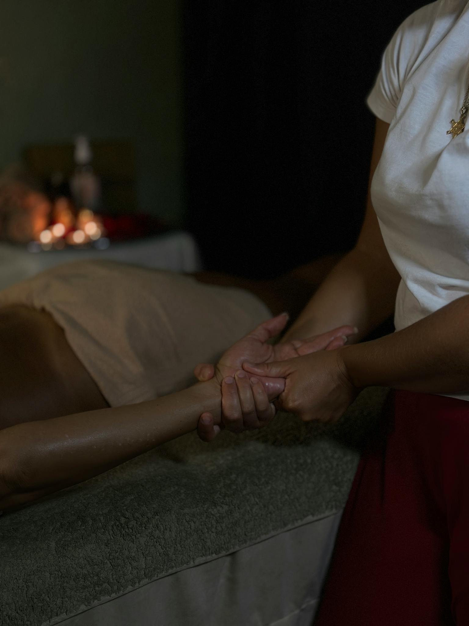 Relaxing massage therapy session with a focus on wellness and stress relief.